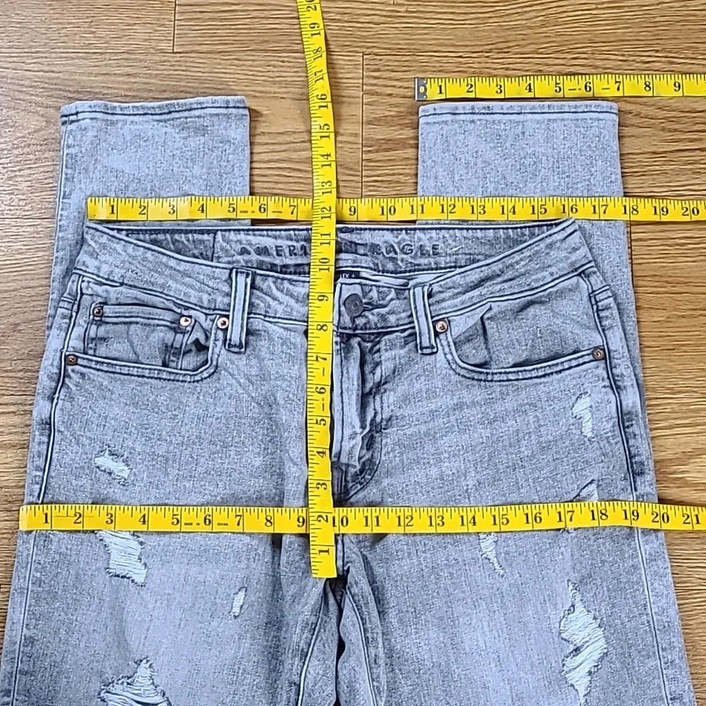 AMERICAN EAGLE MENS SKINNY 32x31.5 AIR FLEX + PRE-OWNED DISTRESSED DENIM JEANS